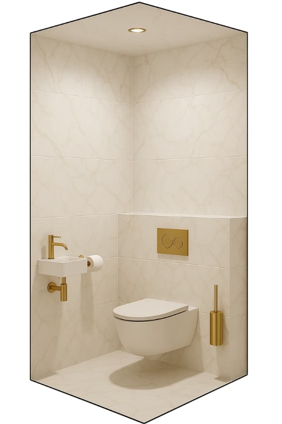 In Gold We Trust Dubai stijl voor toilet renovatie