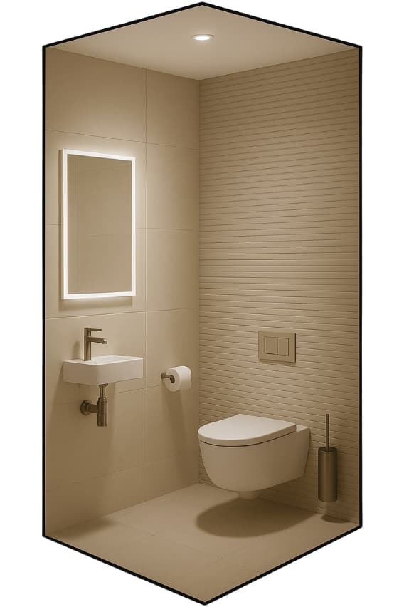 Klassiek stijl voor toilet renovatie