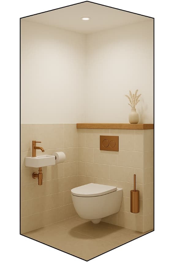 Landelijk stijl voor toilet renovatie