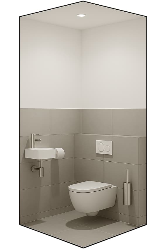 Modern Grijs stijl voor toilet renovatie